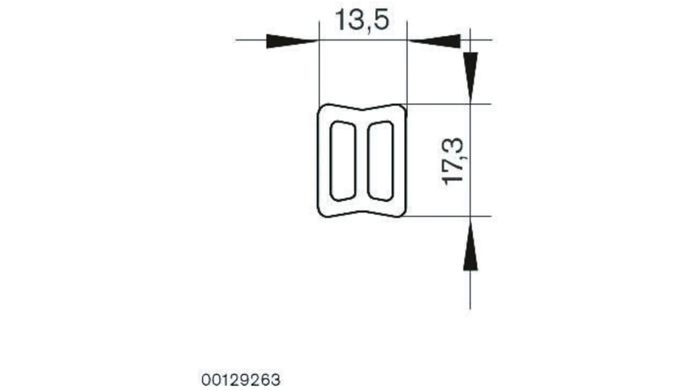 Bosch Rexroth profilsín, 3000mm x 13.5mm x 17.3mm