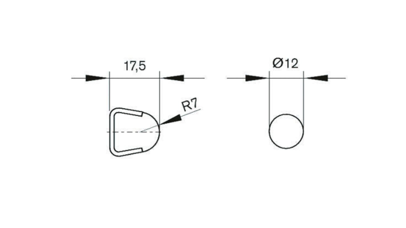 Carril de perfil Bosch Rexroth, long. 3000mm, prof. 17.5mm