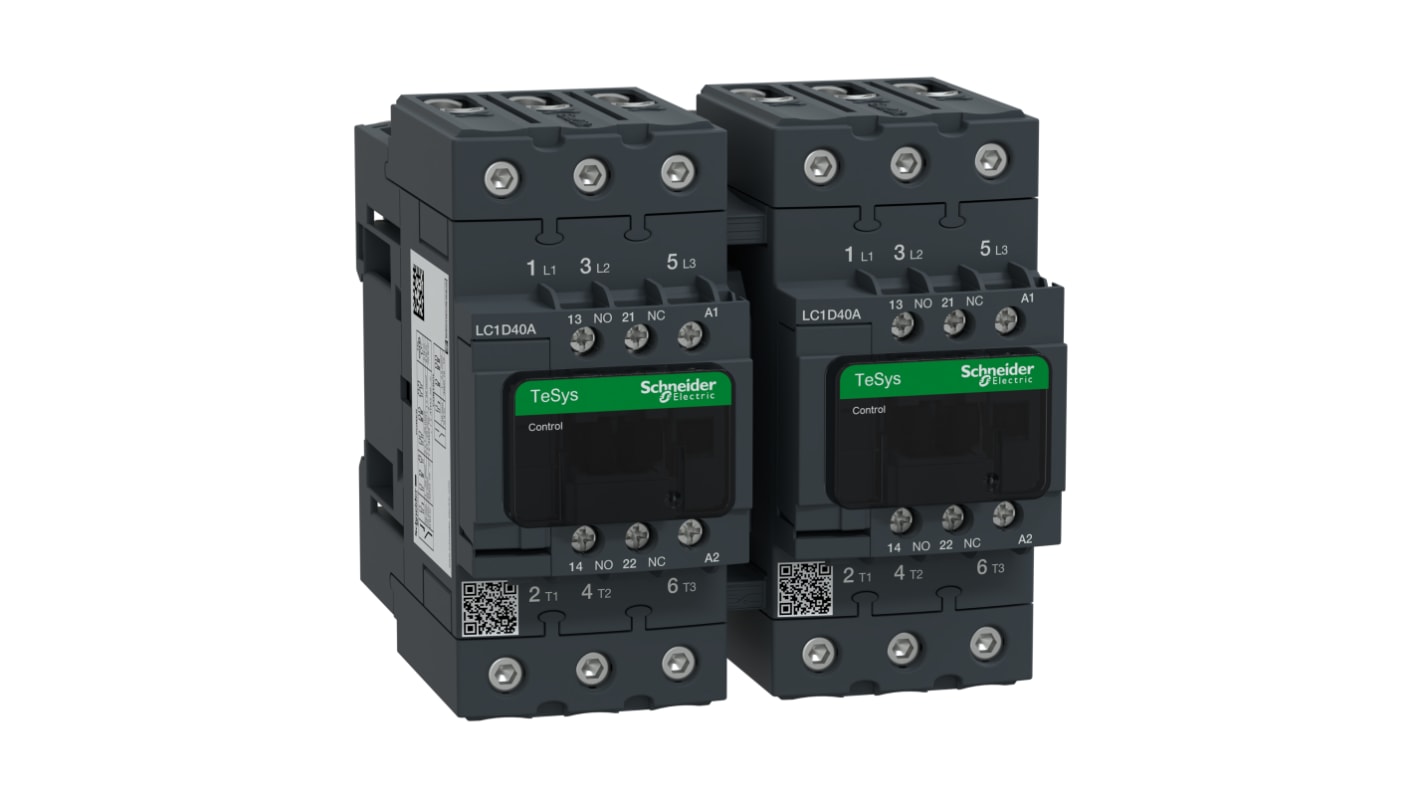 Contattore Schneider Electric, serie LC2D, 3 poli, 3 N/A, 40 A, 18,5 kW, bobina 48 V c.a.