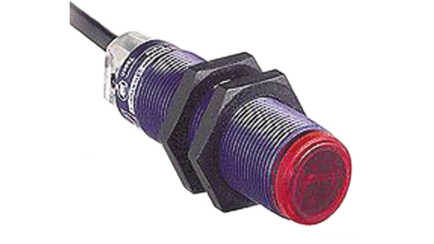 Telemecanique Sensors Retroreflective Photoelectric Sensor, Barrel Sensor, 1.4 m Detection Range