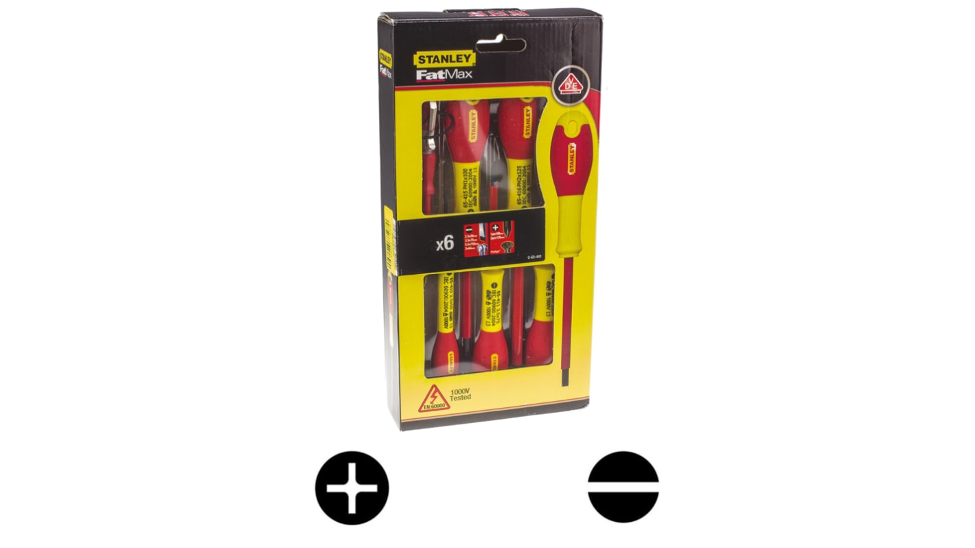 Stanley Phillips; Slotted Insulated Screwdriver Set, 6-Piece