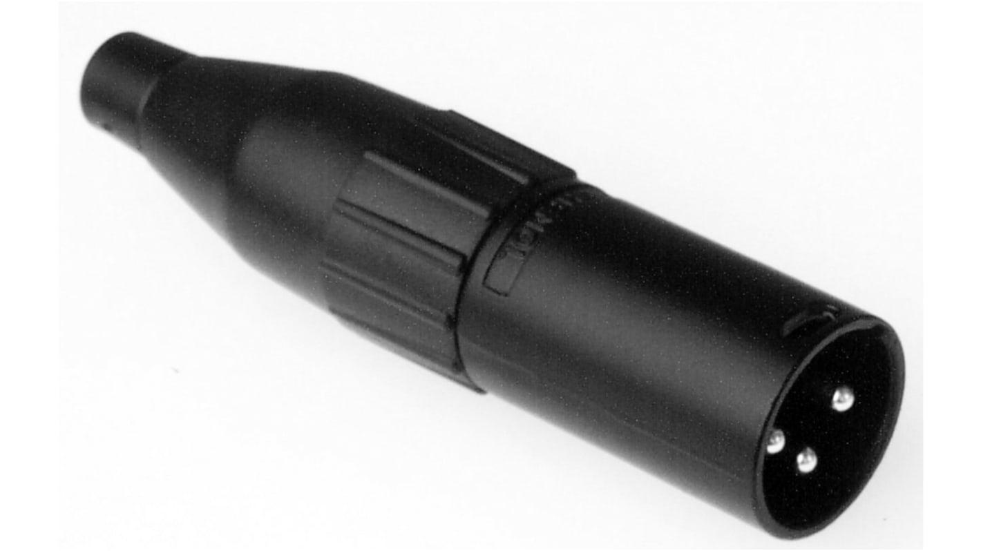 AC3MMB Amphenol Industrial Cable Mount XLR Connector, Male, 3 Way