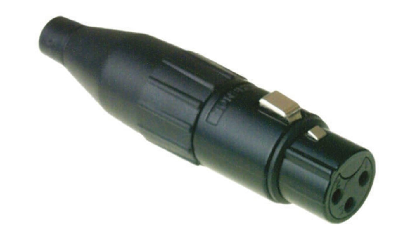 Amphenol Through Hole XLR Connector, Female, 3 Way, Tin Plating