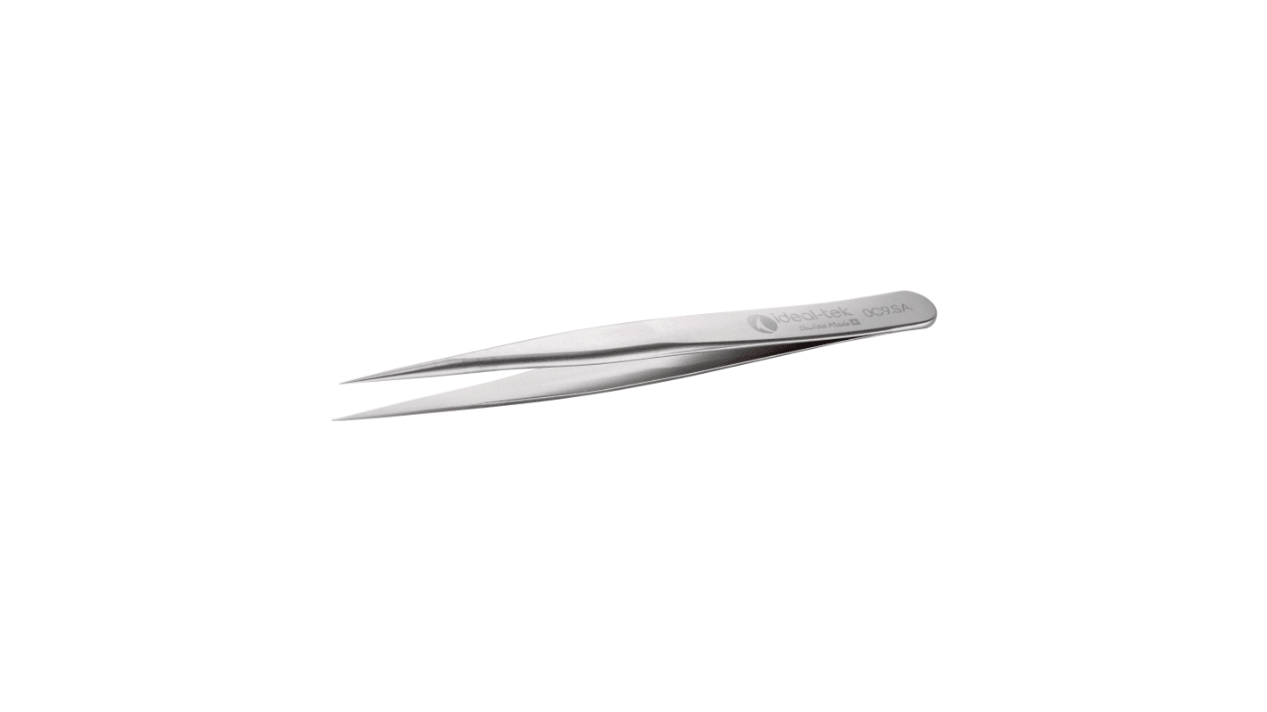 0C9.SA idealtek 90 mm, Stainless Steel, Flat, Tweezers RS