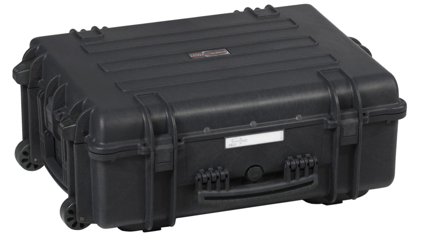 Maleta de transporte Explorer Cases de PP Negro, dim. ext. 510 x 670 x 262mm, con espuma, sin ruedas, 10.4kg