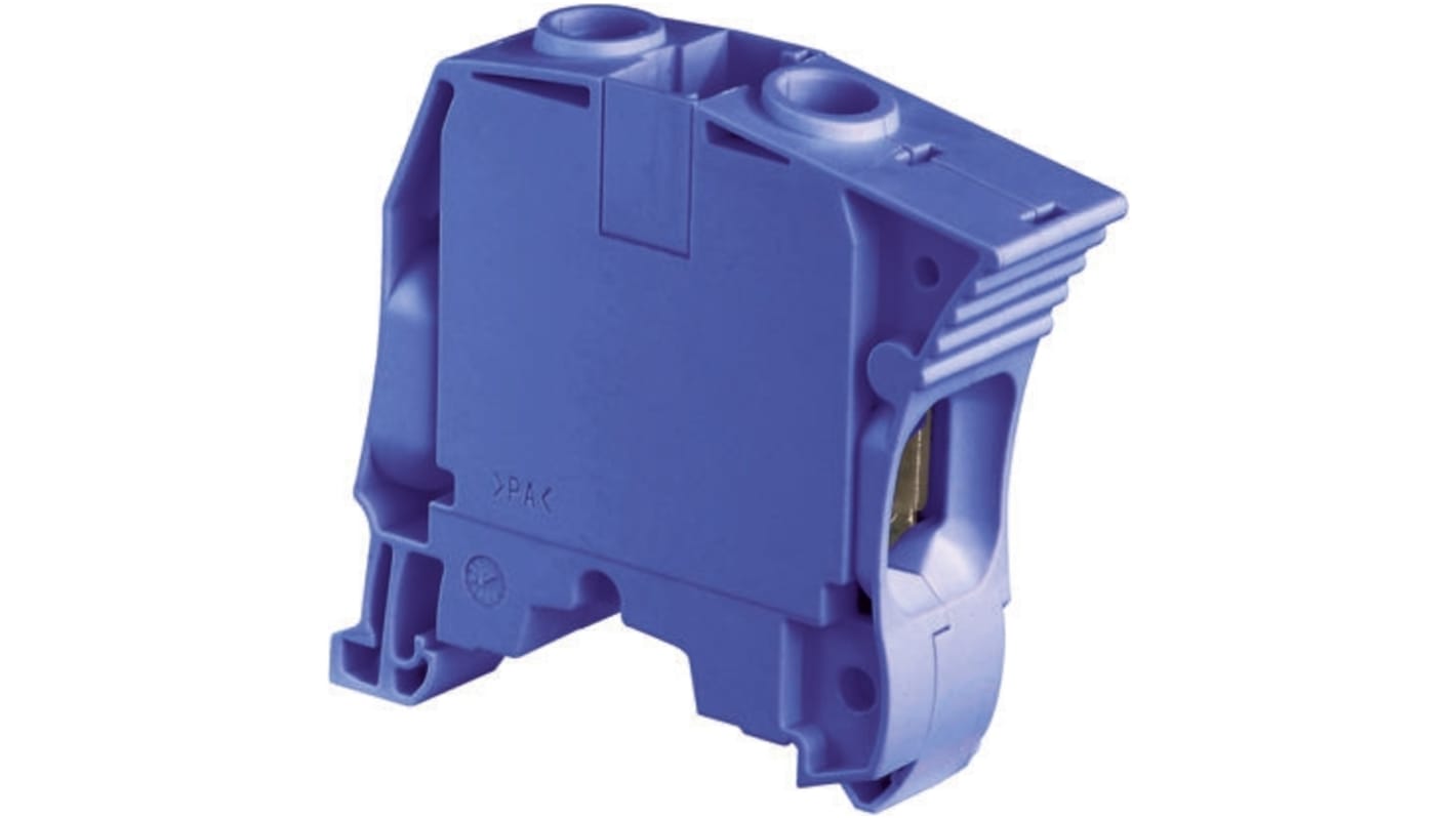 Entrelec ZS70 Series Blue Feed Through Terminal Block, 70mm², Double-Level, Screw Termination, ATEX