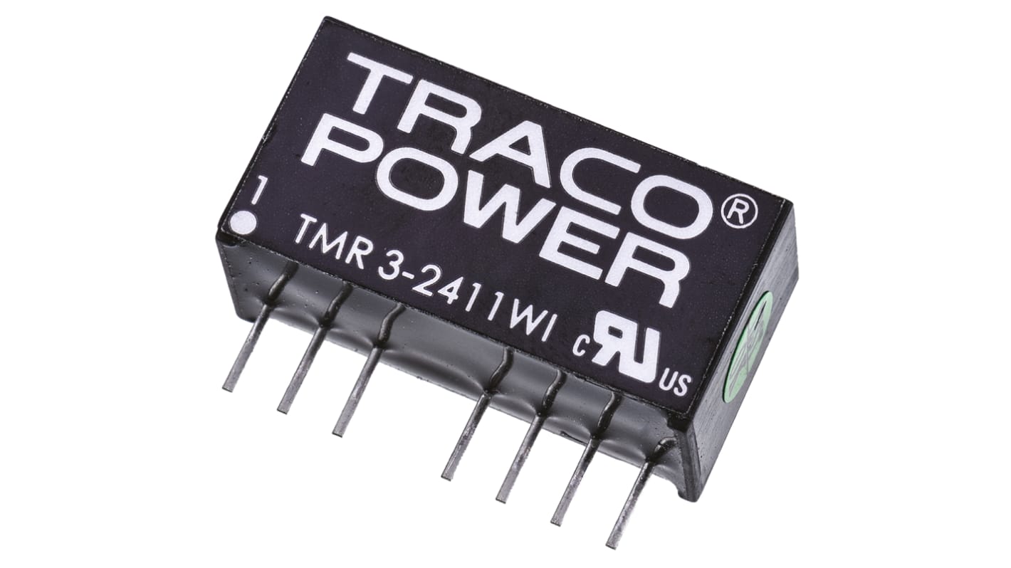 Convertidor dc-dc 3W, Salida ±15V dc, ±100mA, ±1%