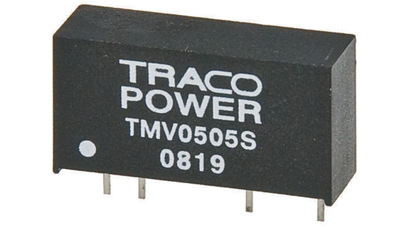 TRACOPOWER TMV DC/DC-Wandler 1W 12 V dc IN, ±5V dc OUT / ±100mA Durchsteckmontage 3kV dc isoliert