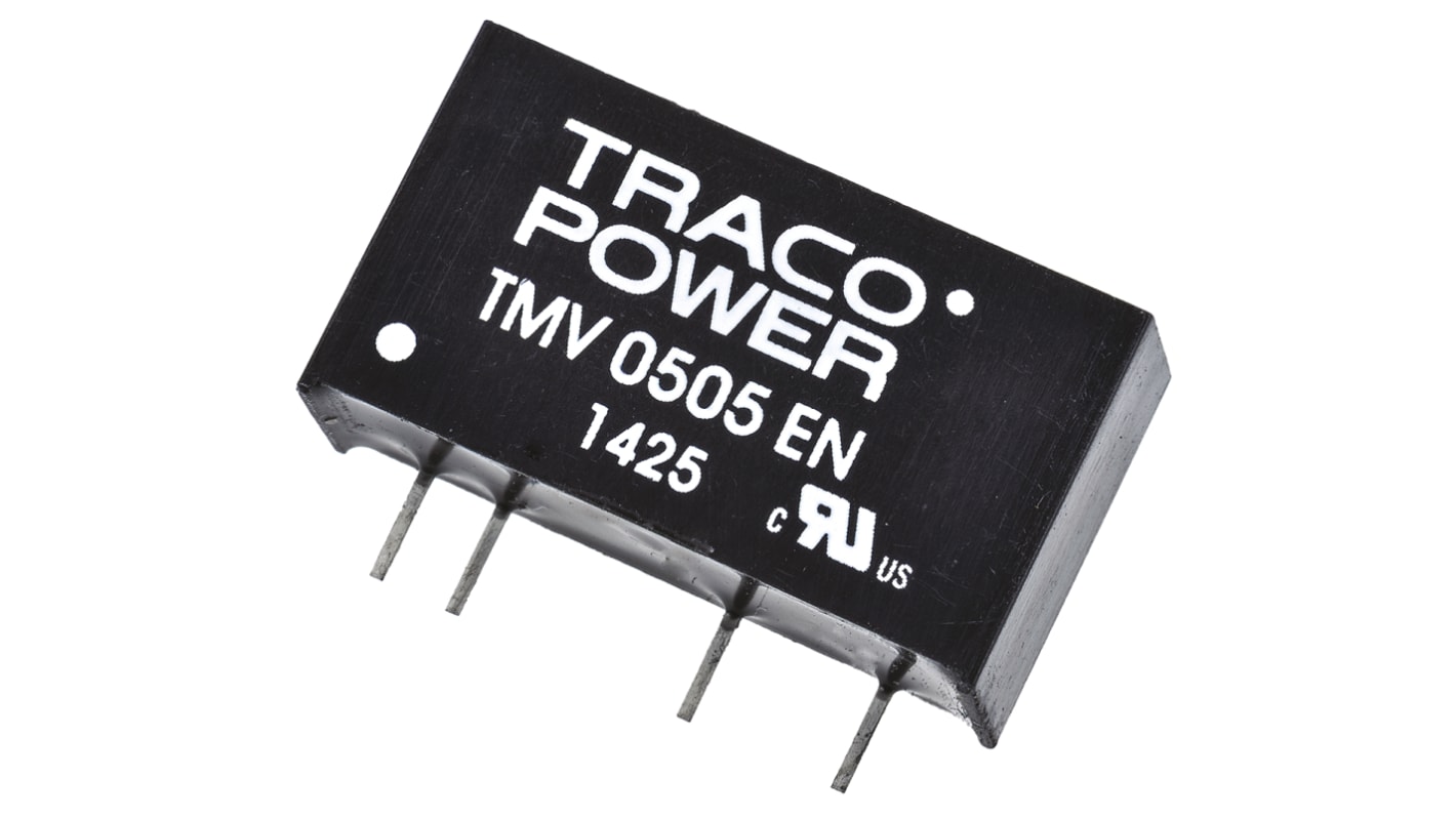 TRACOPOWER TMV EN Isolated DC-DC Converter, ±12V dc/ ±40mA Output, 4.5 → 5.5 V dc Input, 1W, Through Hole, +85°C