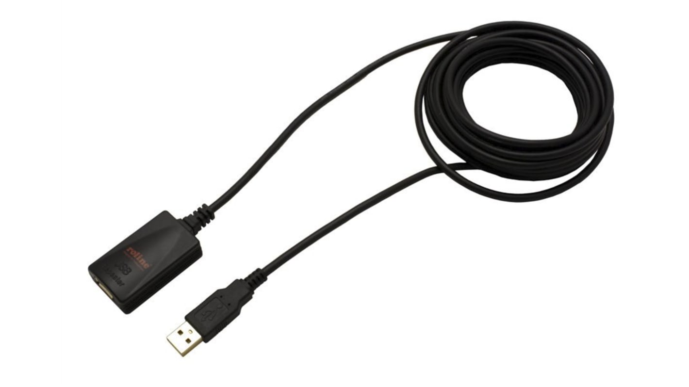 Prodlužovací kabel USB 12.04.1089, počet portů USB: 1 Port USB Roline