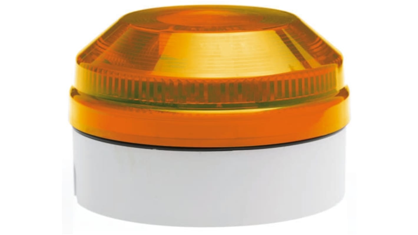 Moflash X 195 Series Amber Flashing Beacon, 180 → 250 V ac, Surface Mount, Xenon Bulb