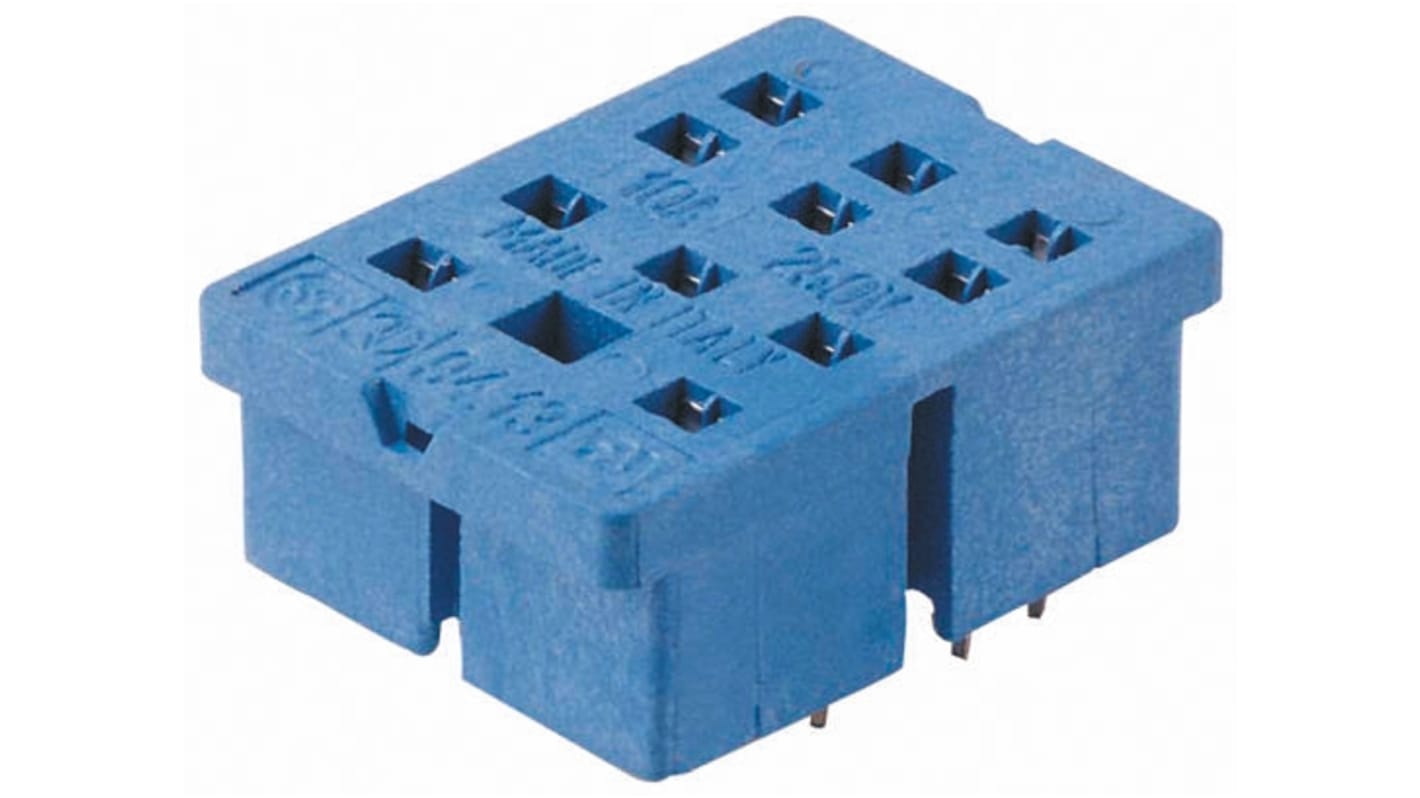 Finder 94 11 Pin 250V ac PCB Mount Relay Socket, for use with 55.33