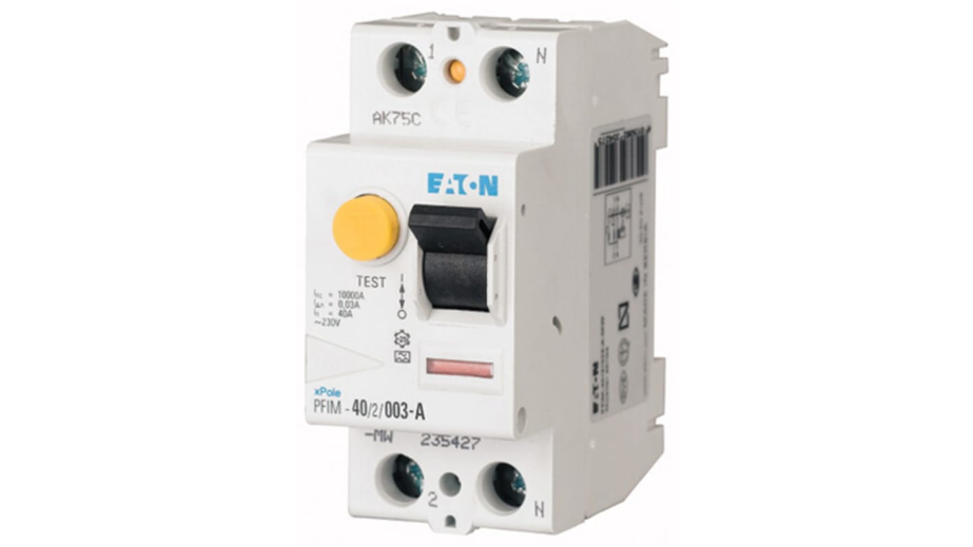 Interrupteur différentiel Eaton Eaton Moeller, 1P+N Pôles, 63A, 100mA, Type AC