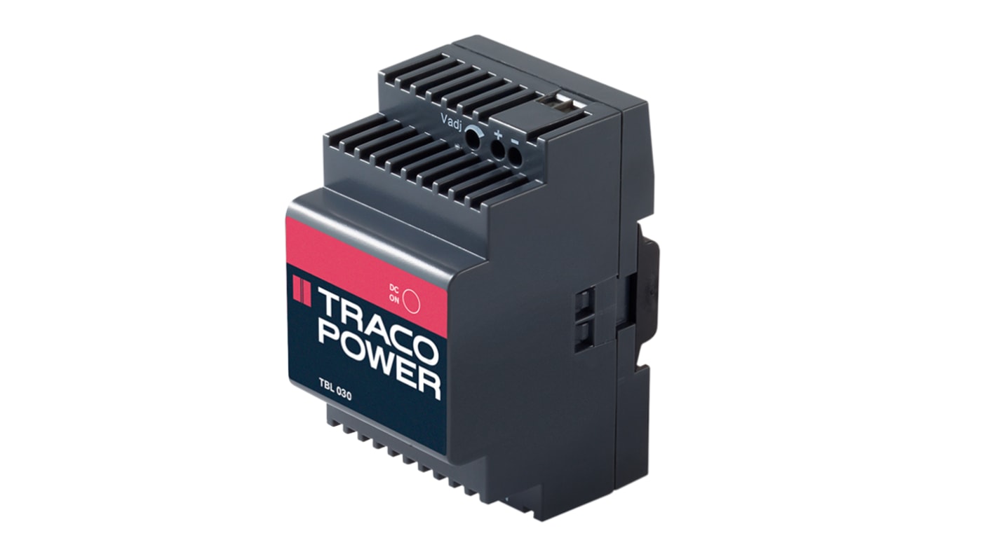 Alimentatore a montaggio su guida DIN TRACOPOWER, 12V cc, 2.5A, 85 → 264V ca, 30W