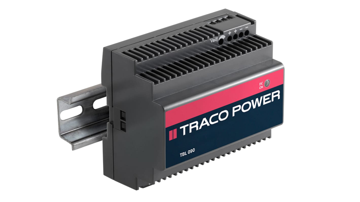 Alimentatore a montaggio su guida DIN TRACOPOWER, 12V cc, 6A, 85 → 264V ca, 72W