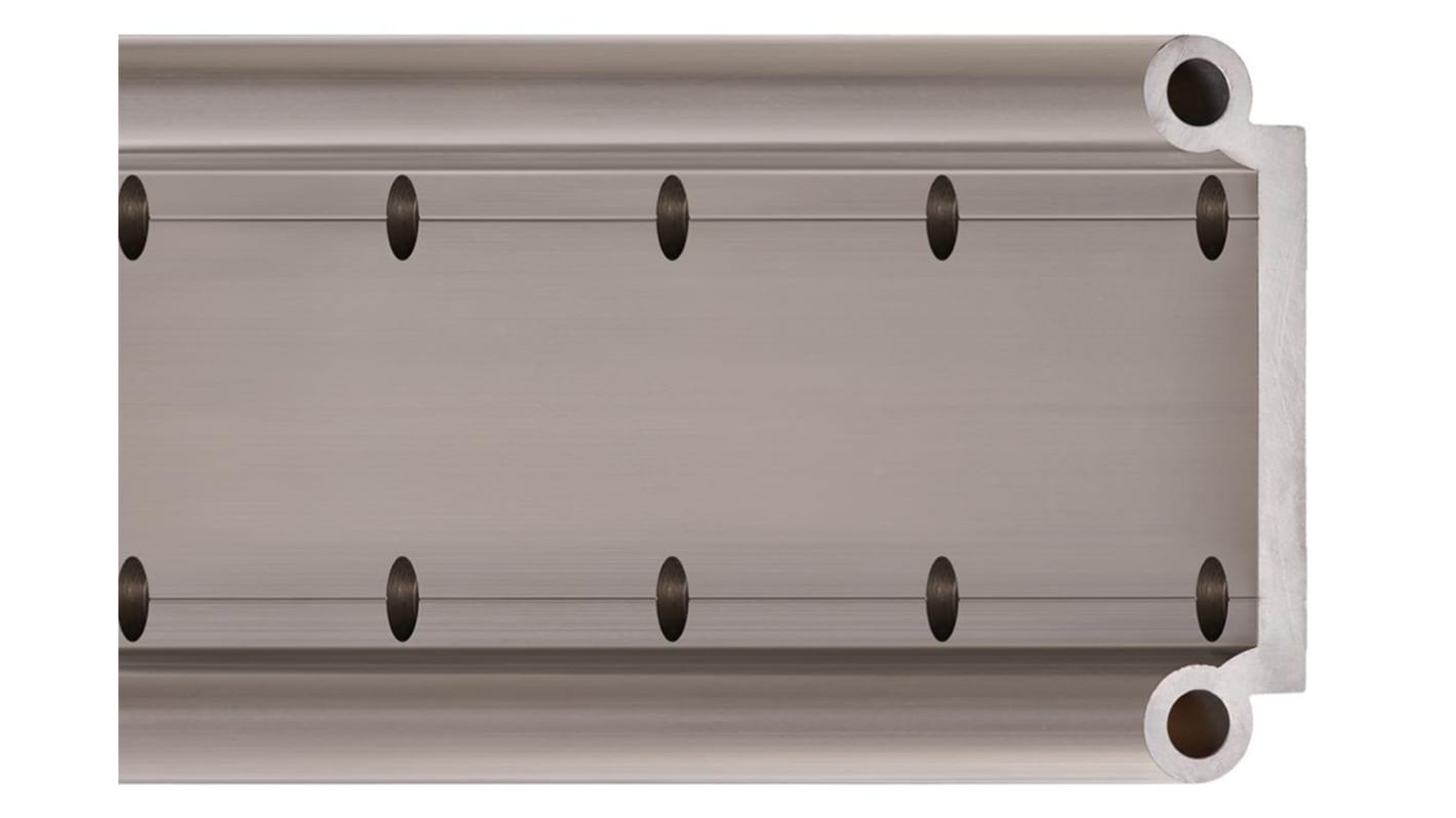 Carril de Aluminio Anodizado Duro, Acero Inoxidable Igus serie W, dimensiones 600mm x 74mm