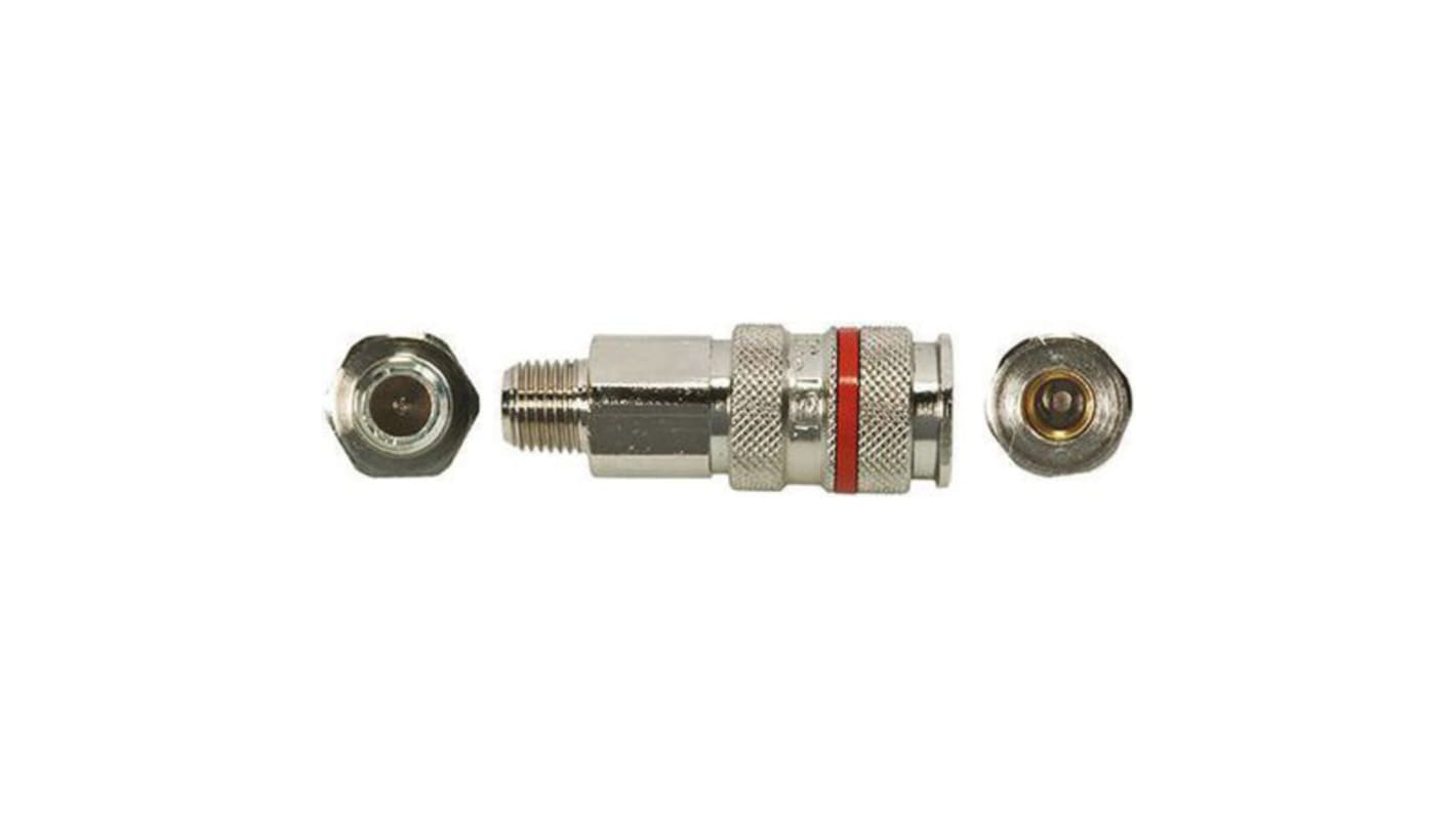 RS PRO Brass Male Pneumatic Quick Connect Coupling, R 3/8 Male Threaded