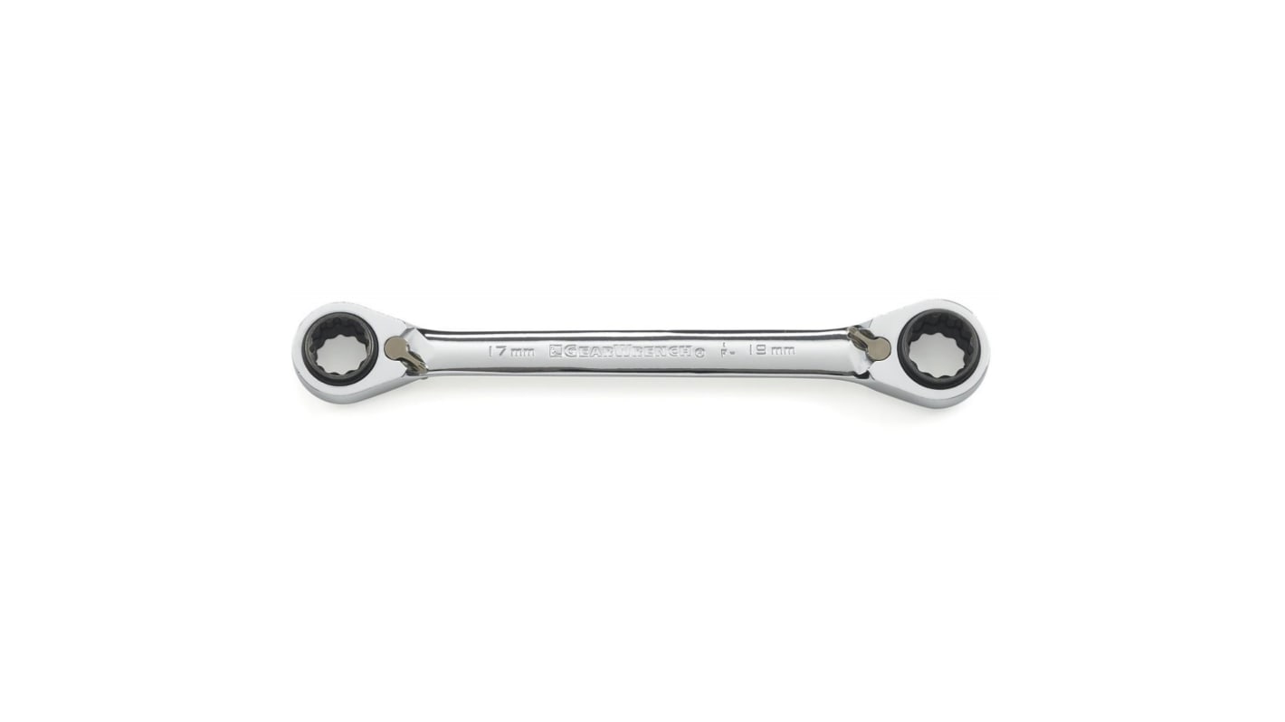 Ráčnový klíč, 16 x 17 mm, 18 x 19 mm, celková délka: 230 mm GearWrench