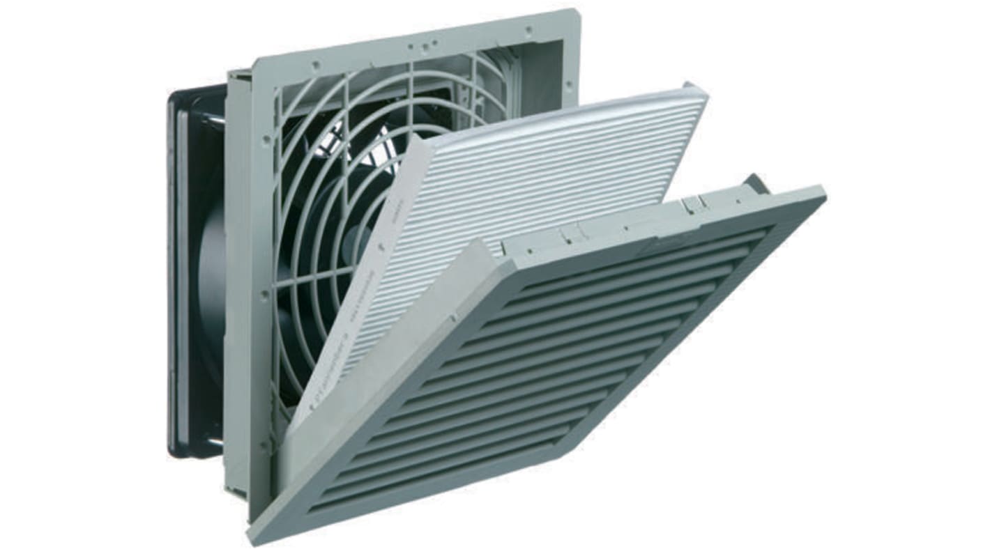 Pfannenberg PF 32.000 EMC Series Filter Fan, 230 V ac, AC Operation, 110m³/h Filtered, 178.5m³/h Unimpeded, IP54, 202 x