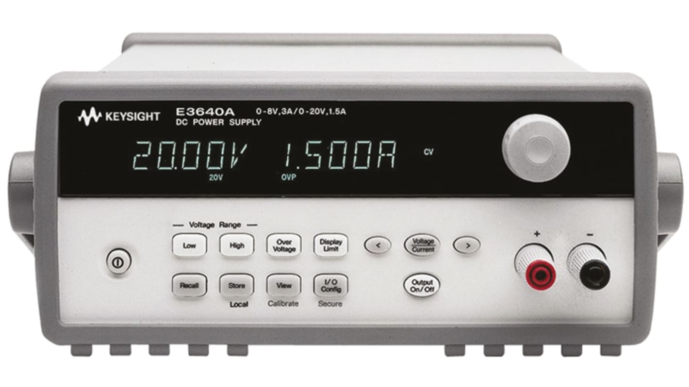 Keysight Technologies E364XA Series Digital Bench Power Supply, 0 → 20V, 1.5A, 1-Output, 30W - UKAS Calibrated