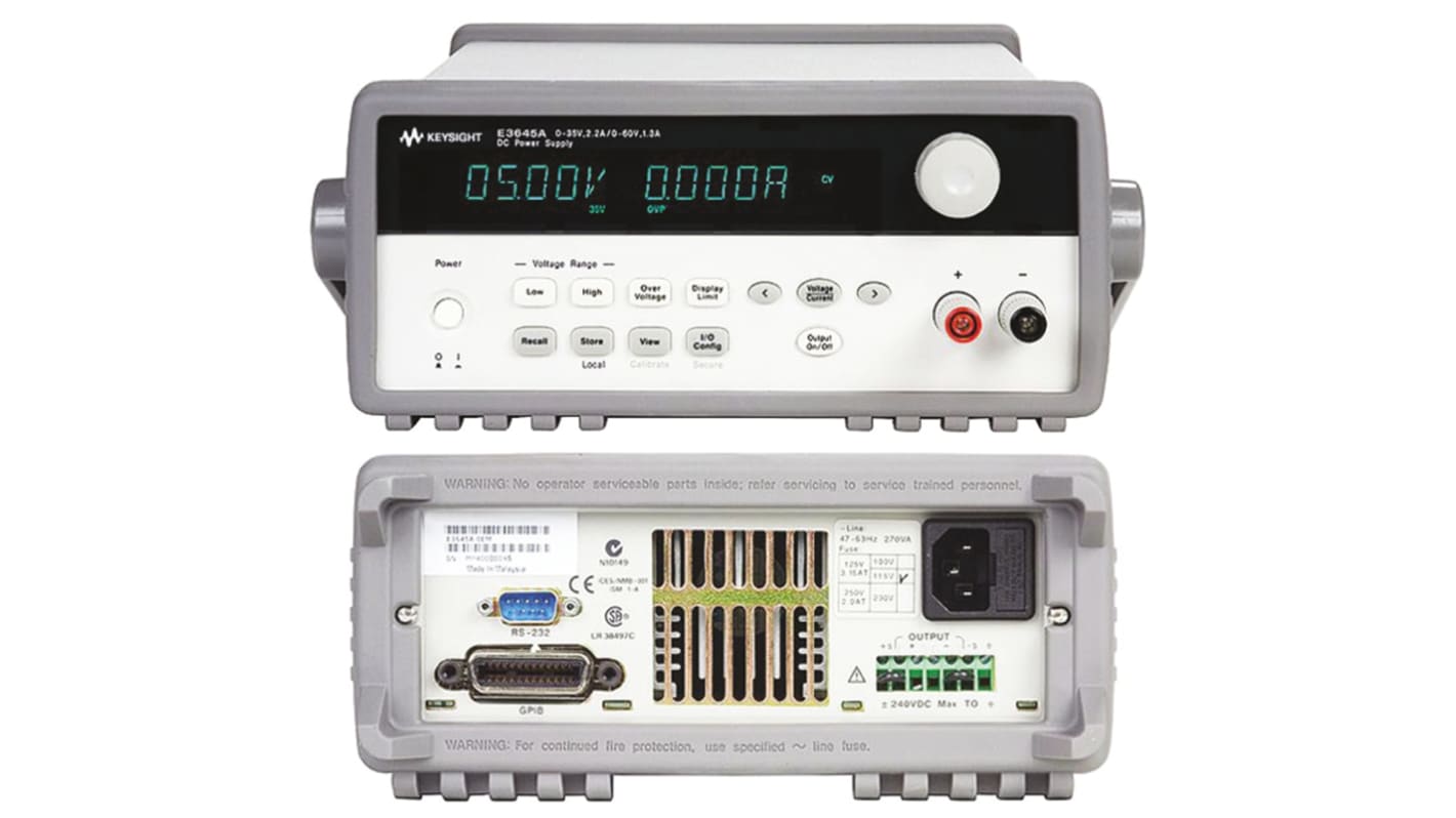 Fuente de alimentación Keysight Technologies E3645A, 1 salida, 0 → 60V, 1.1A, 80W