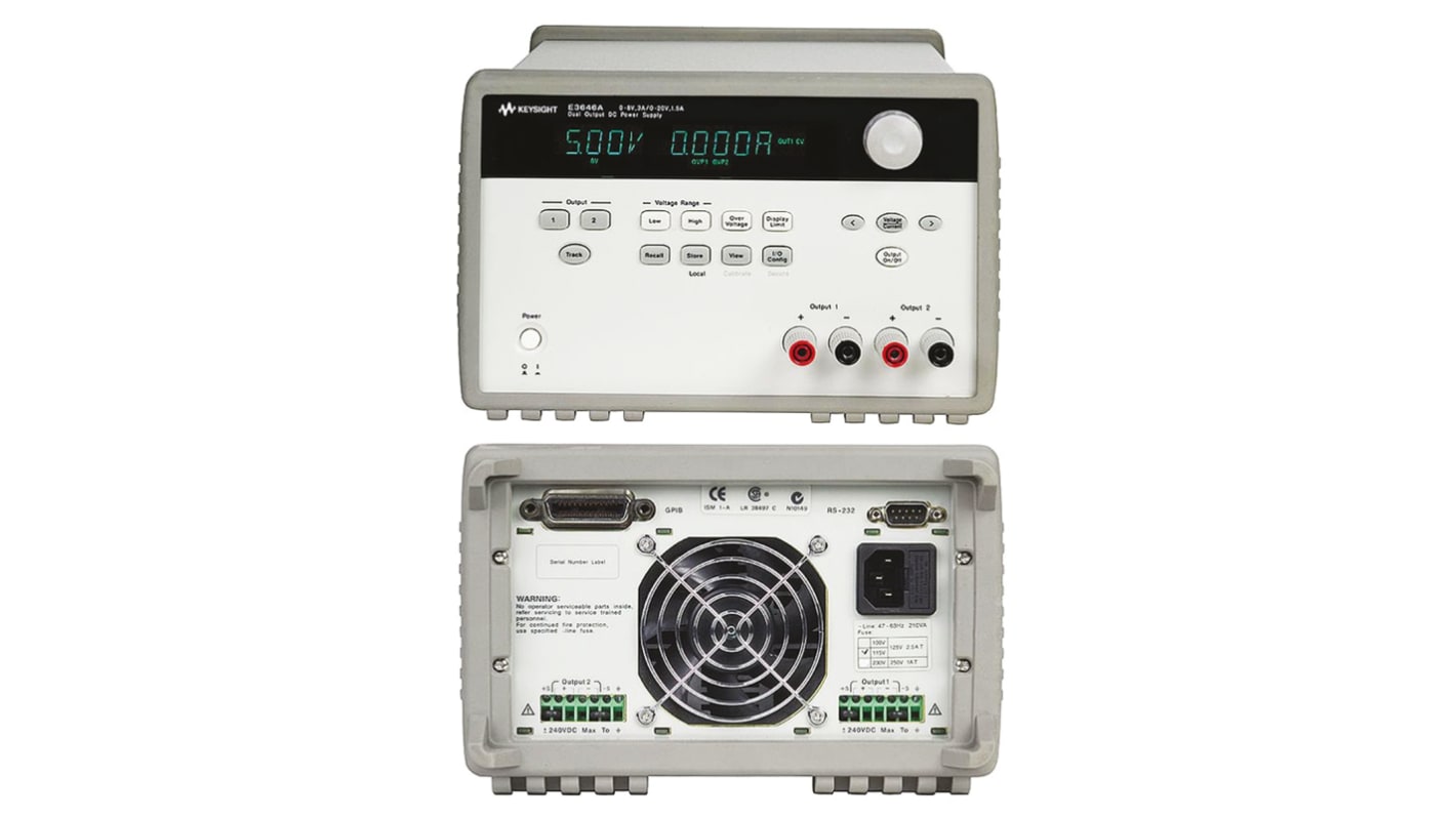 Keysight Technologies E364XA Series Digital Bench Power Supply, 0 → 35V, 1.4 A, 800mA, 2-Output, 49W - RS