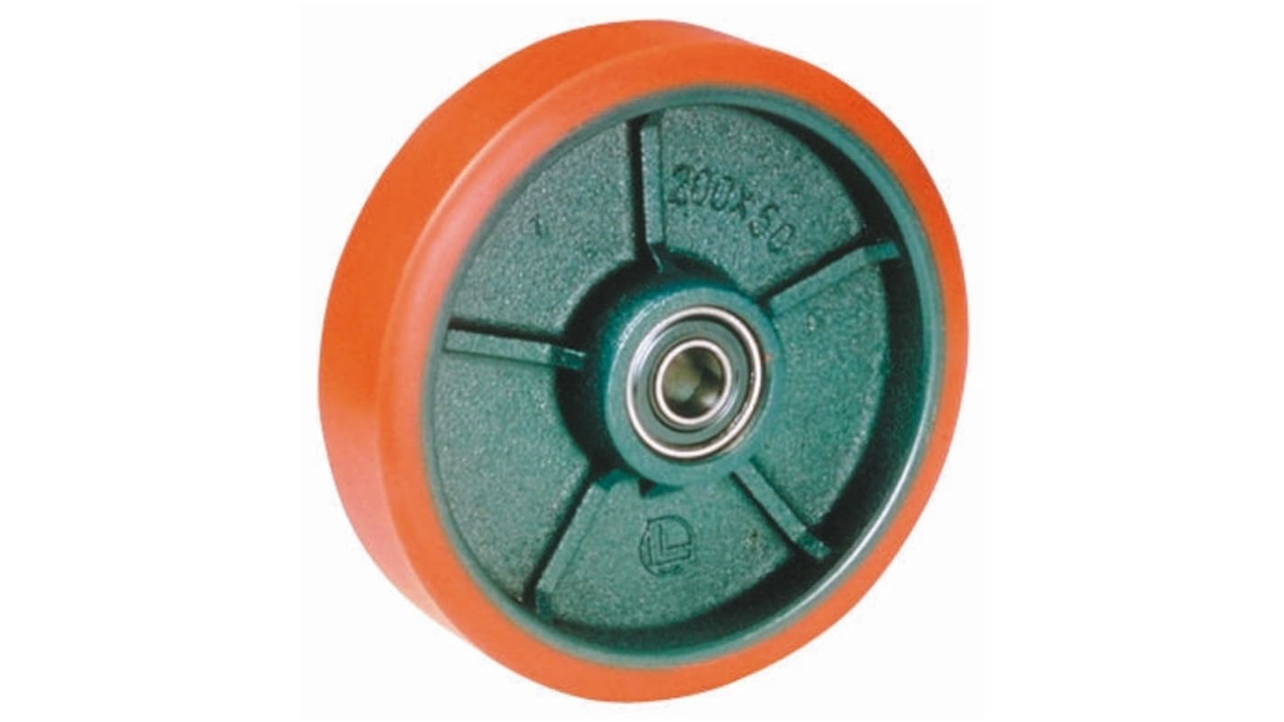 LAG Blue, Orange Polyurethane Abrasion Resistant, High Load Capacity, Laceration Resistant, Non-Marking Trolley Wheel,