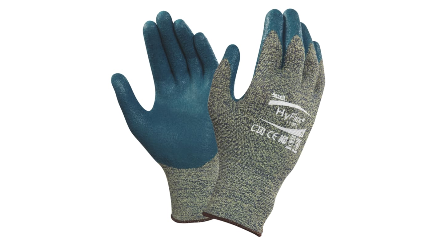 11501100 Ansell HyFlex 11501 Grey Kevlar Cut Resistant, Heat
