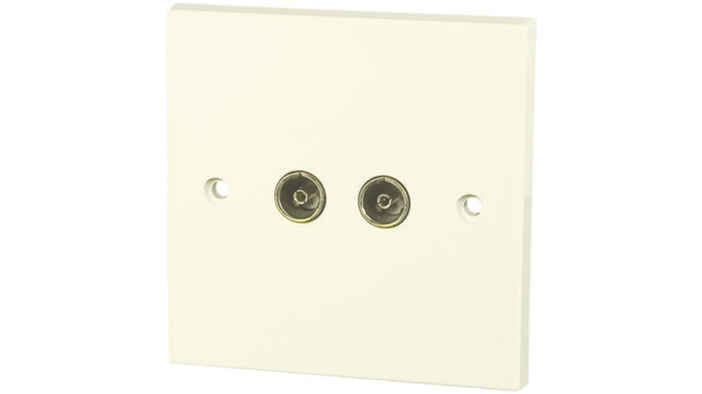 RS PRO 2 Way Coaxial TV/FM Socket