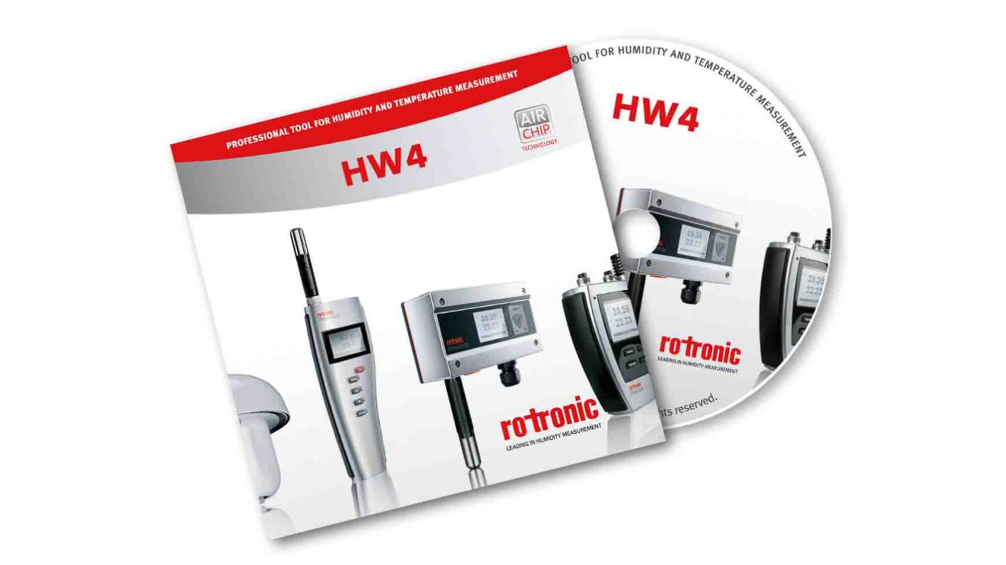 Rotronic Instruments HW4-E Software Hygrometersoftware, For Hygrodata-NT-E serien datalogger