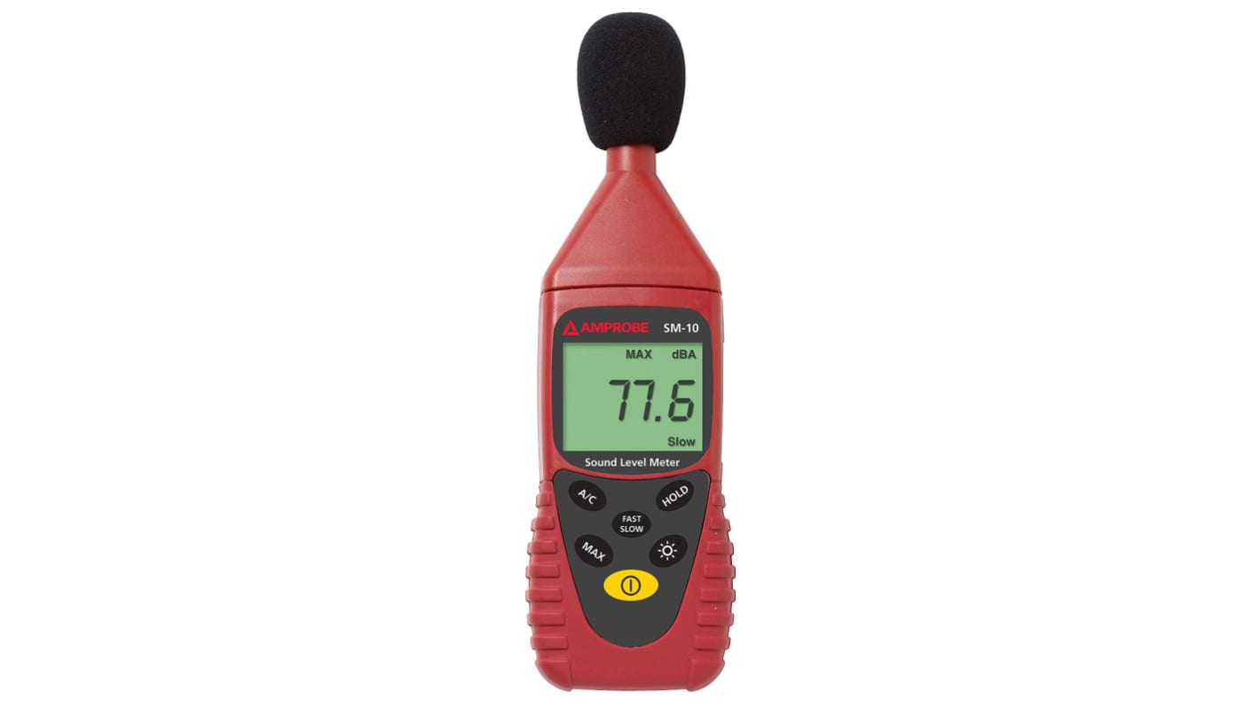 Amprobe SM 10 Sound Level Meter, 35dB to 130dB, 8kHz max