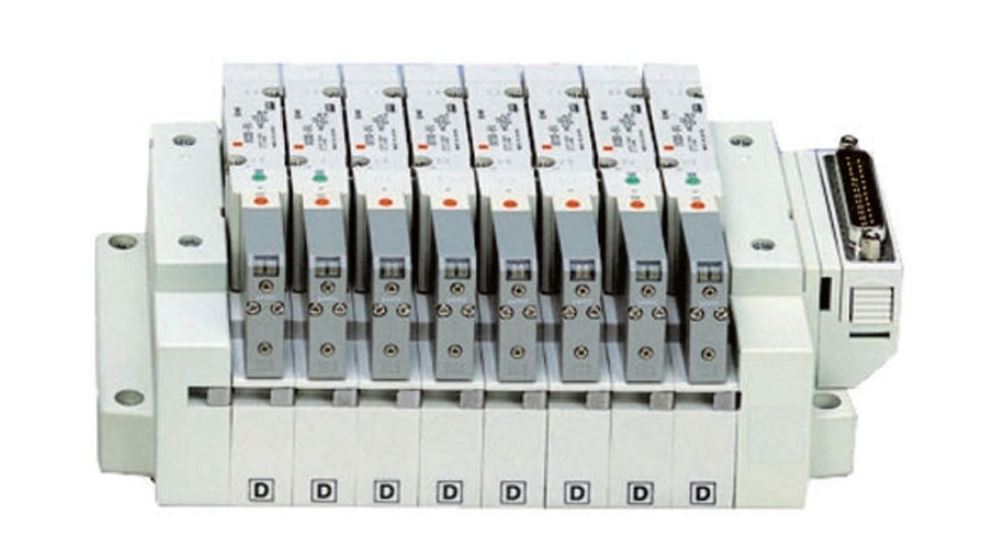 Elettrovalvole per pneumatica SMC, funzione 5/2, azionamento Solenoide/Pilota, 24V cc