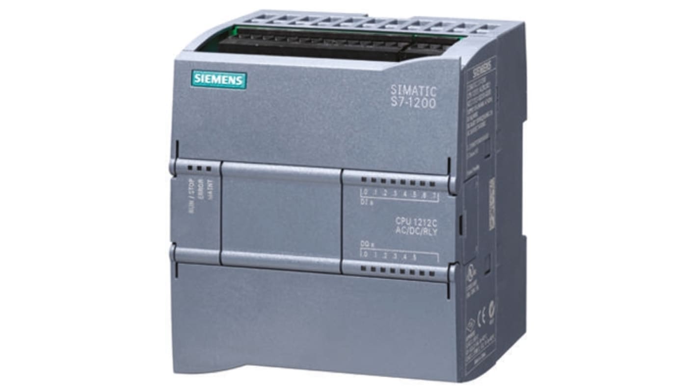 Siemens SIMATIC S7-1200 Series PLC CPU for Use with SIMATIC S7-1200 Series, Digital Output, 10 (8 Digital, 2