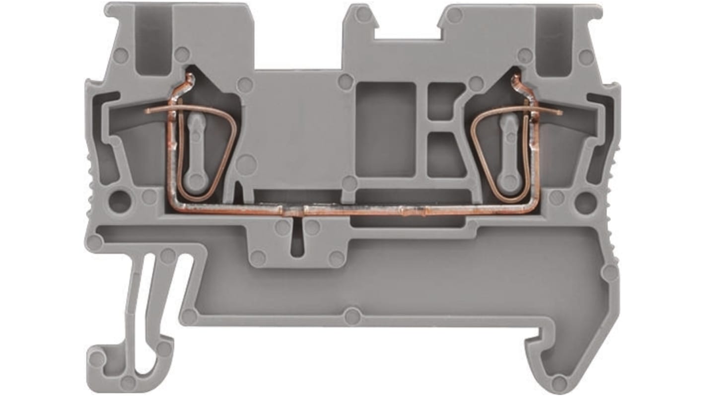 Siemens 8WH Series Grey DIN Rail Terminal Block, 1.5mm², Single-Level, Spring Clamp Termination