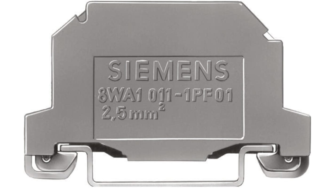 Siemens DIN-skinneklemrække, 8WA Serien, 2,5 mm², Grøn/gul