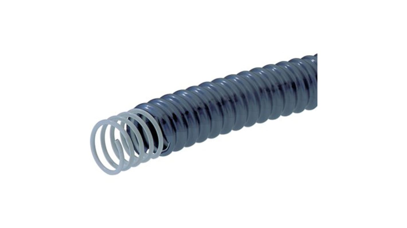 Conducto corrugado flexible Lapp SILVYN FD-PU de Resorte de Acero Gris, long. 10m, Ø 27mm, rosca M25, IP65