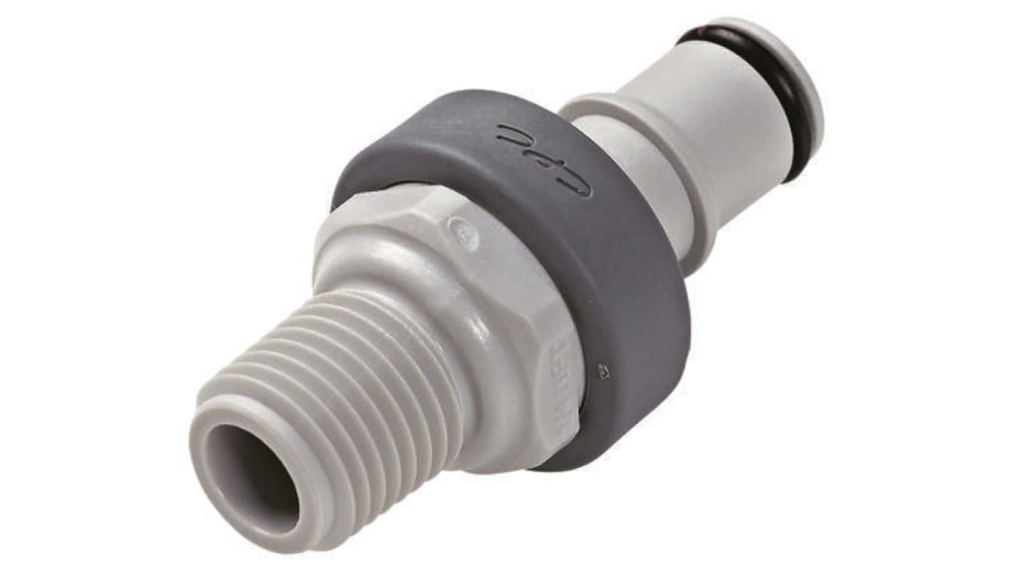 Colder Products Hose Connector, Straight Hose Tail Coupling, BSPT 1/4in, 8.3 bar