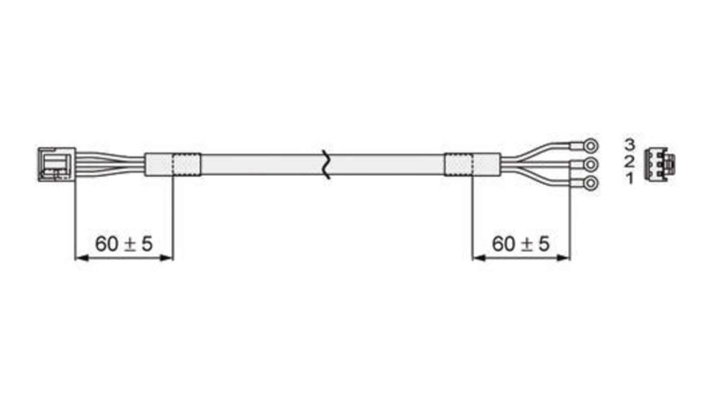 SMC Netzkabel für Serie CN1, 2m