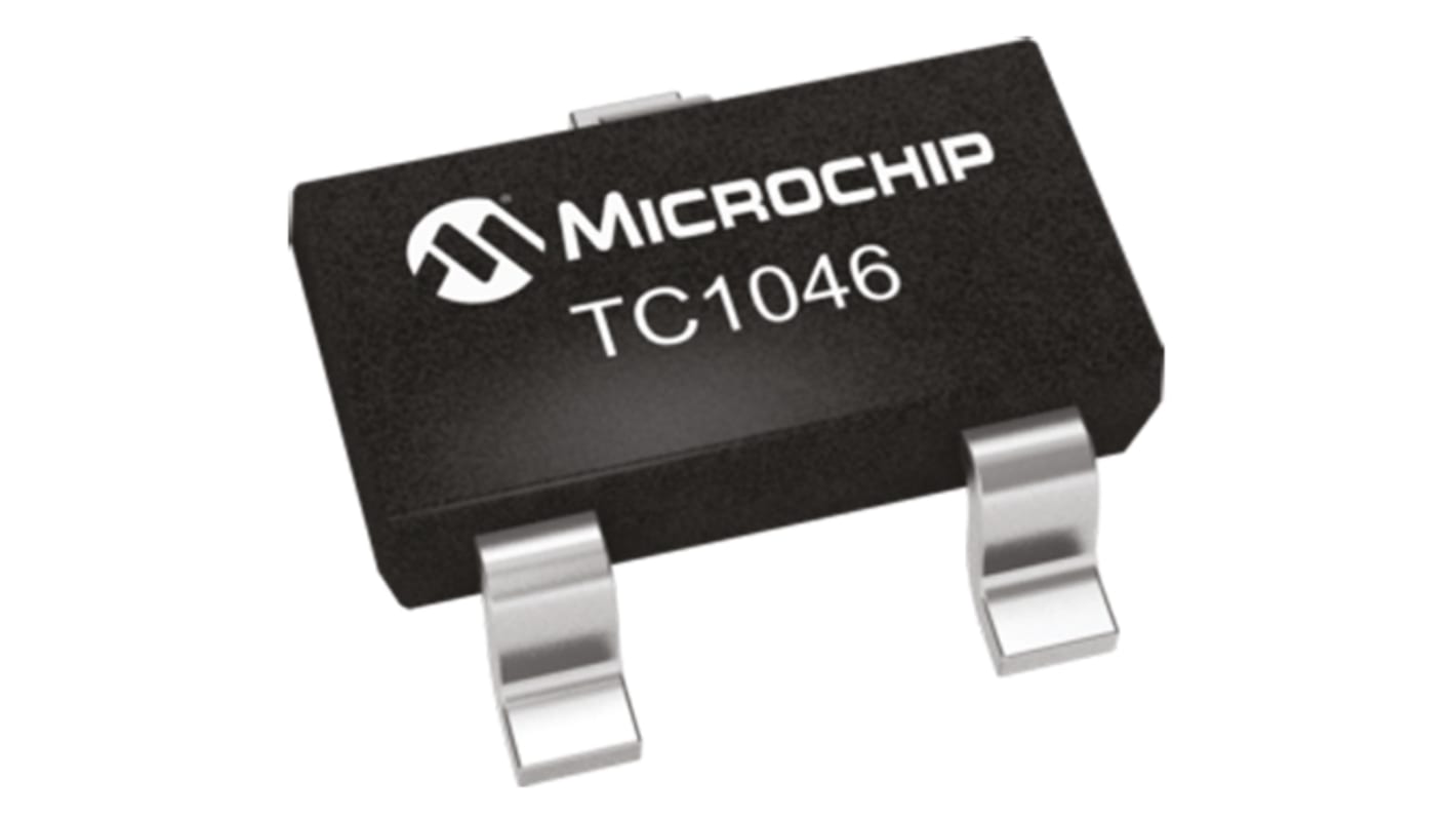 Microchip Voltage Temperature Sensor, Voltage Output, Surface Mount, Analogue, ±2°C, 3 Pins