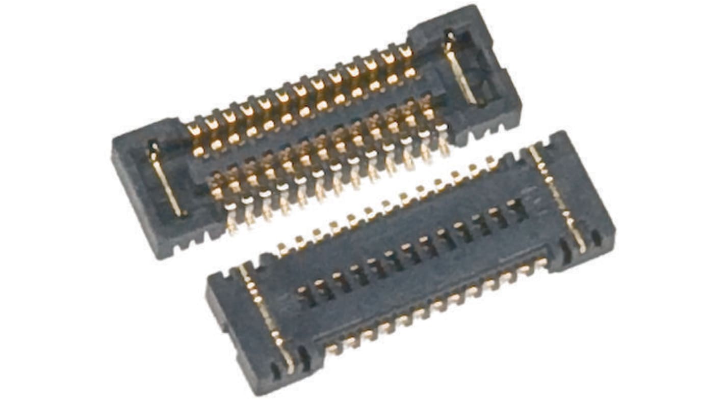 Molex SlimStack Series Straight Surface Mount PCB Socket, 80-Contact, 2-Row, 0.4mm Pitch, Solder Termination