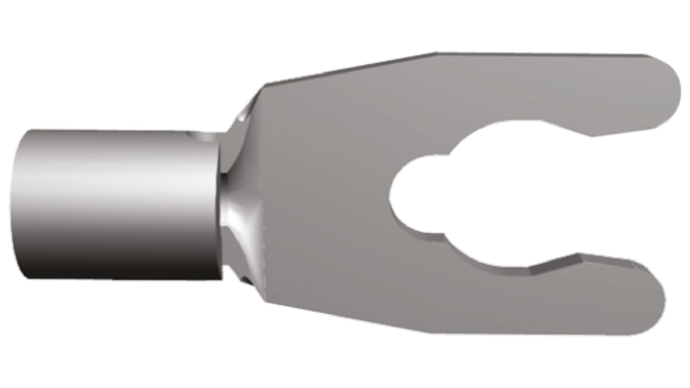 TE Connectivity Uninsulated Crimp Spade Connector, 1mm² to 2.6mm², 16AWG to 14AWG, M3.5 Stud Size