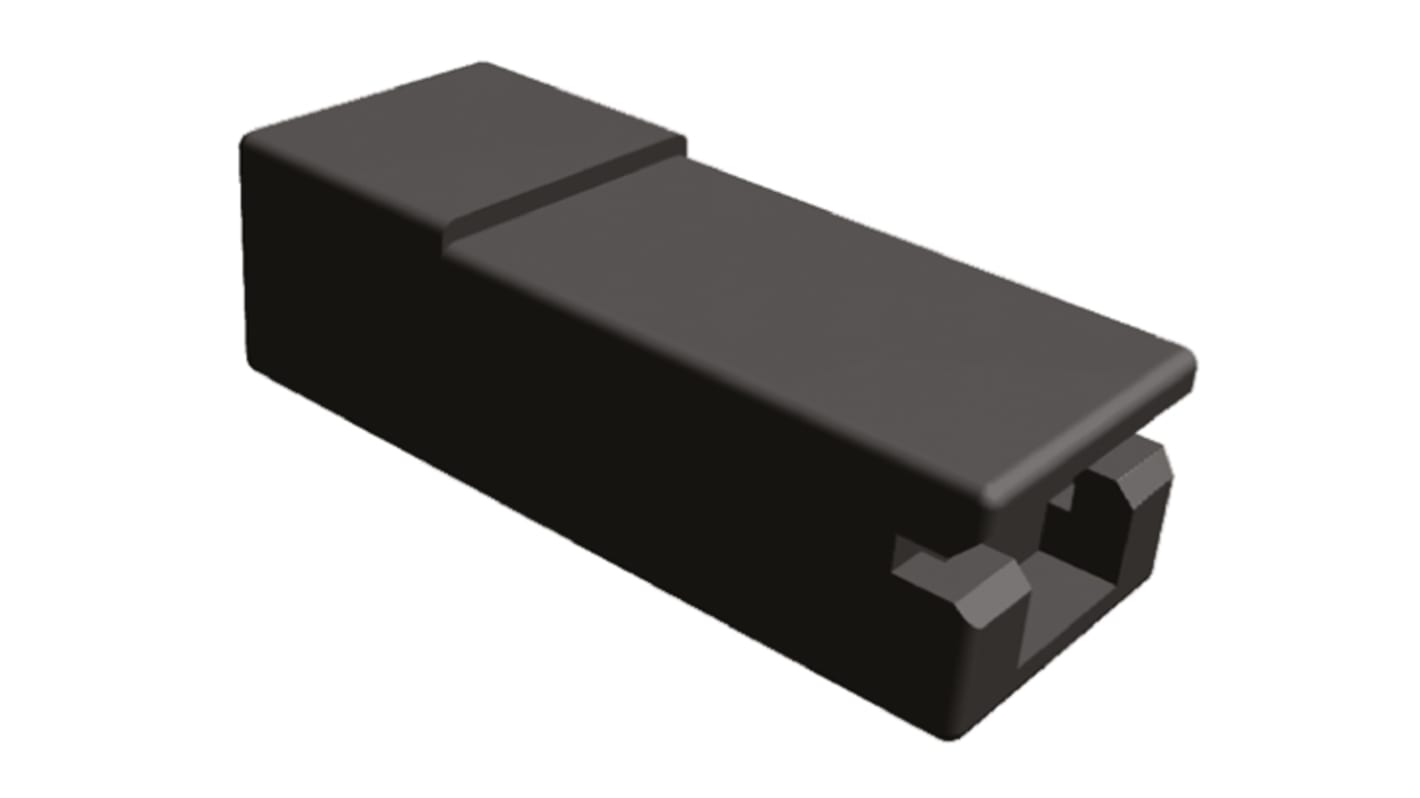 TE Connectivity AMP FASTON Crimpkontaktgehäuse, Stecker, Nylon 6.6, B 6.35mm, Natur, 1-polig