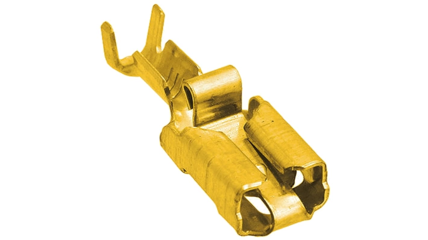 TE Connectivity Positive Lock .250 Mk I Uninsulated Female Spade Connector, Receptacle, 6.35 x 0.8mm Tab Size, 0.5mm²