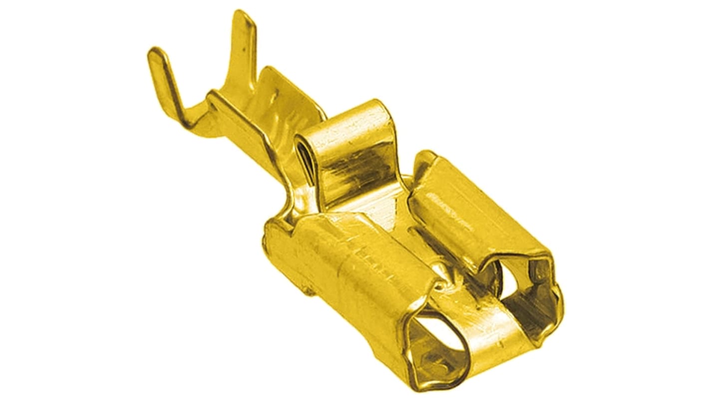 TE Connectivity Positive Lock .250 Mk I Uninsulated Female Spade Connector, Receptacle, 6.35 x 0.81mm Tab Size, 0.5mm²