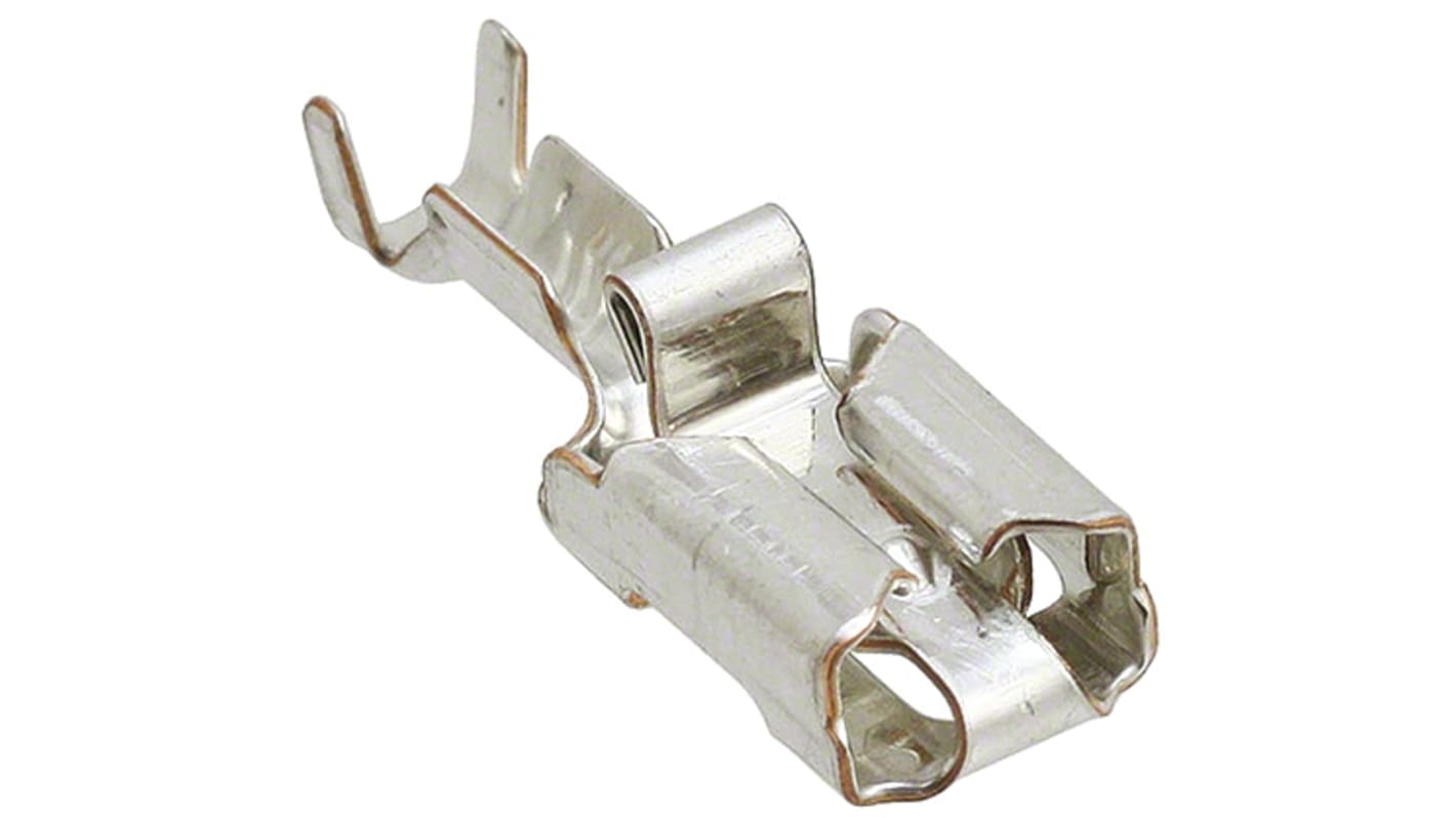 TE Connectivity Positive Lock .250 Mk I Uninsulated Female Spade Connector, Receptacle, 6.35 x 0.81mm Tab Size, 0.5mm²