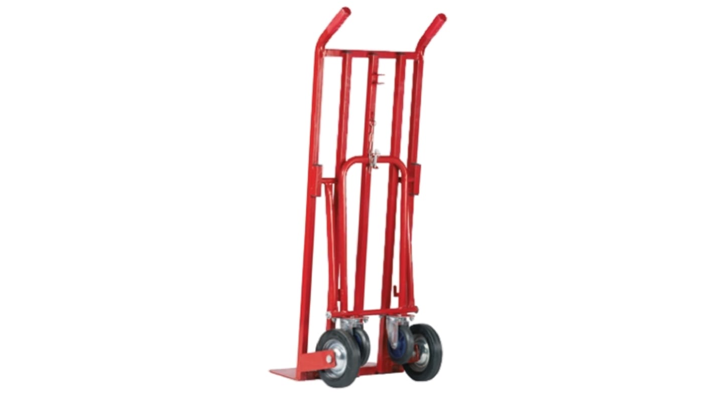 RS PRO Heavy Duty Folding Steel Sack Truck, 300kg Load, 470 x 190mm Load Plate