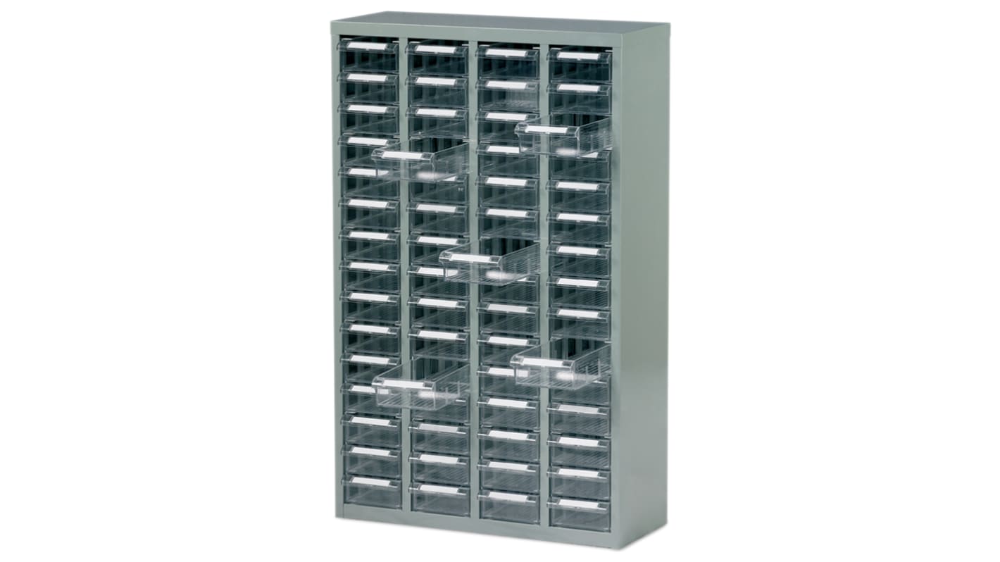 RS PRO 60 Steel Cabinet, Steel, 937mm x 586mm x 222mm, Grey