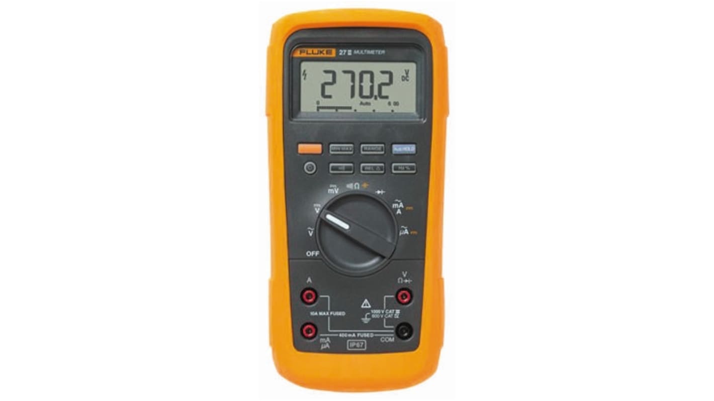 Fluke 27 Hand Digital Multimeter, CAT III, CAT IV 1000V ac / 10A ac, 50MΩ