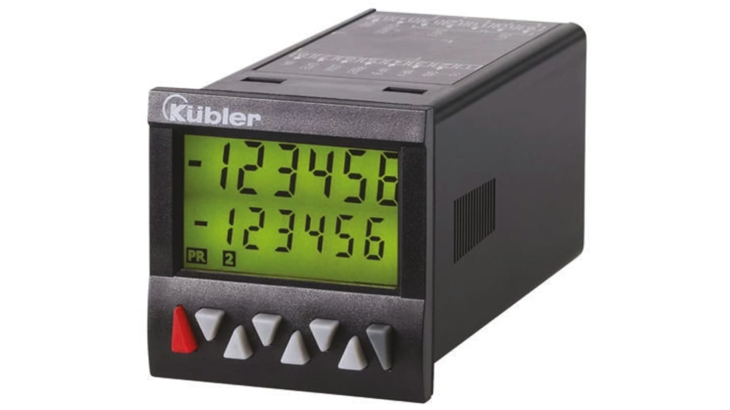 Contador Kübler de Frecuencia, pulso, tiempo, con display LCD de 6 dígitos, 90 → 260 V ac