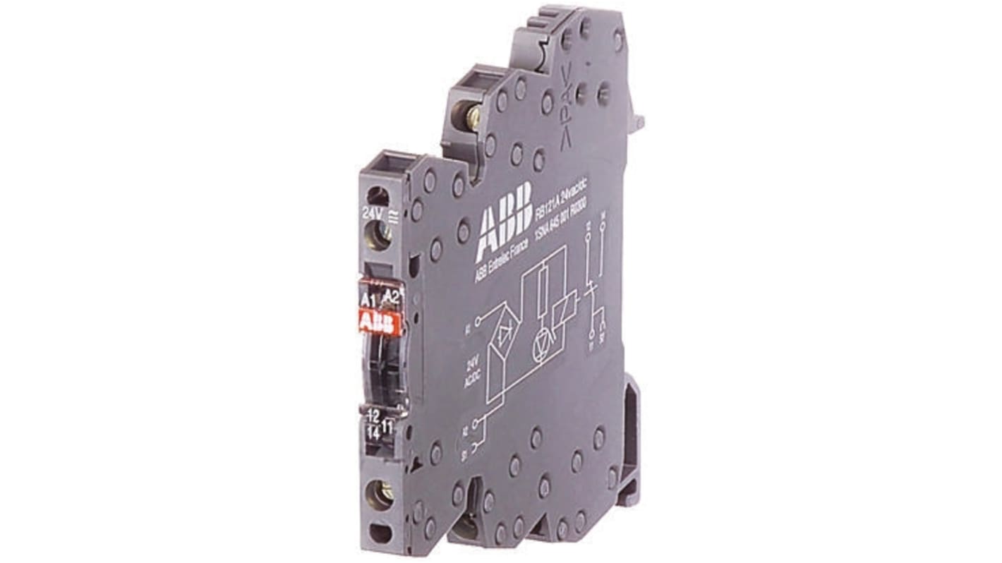 ABB R600 Interface Relais, 5V ac / 250V ac 230V ac/dc, 1-poliger Schließer DIN-Schienen 5 V → 250V ac